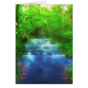 Summer River Walk Hiker