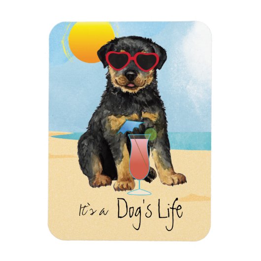 Summer Rottweiler Magnet Magneet (Verticaal)