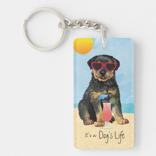 Summer Rottweiler Sleutelhanger (Voorkant)