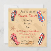 Summer Sandals Soiree Beach BBQ Party Invitation (Devant)