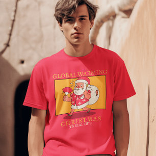 Summer Santa verspreidt coole tip voor opwarming v T-shirt