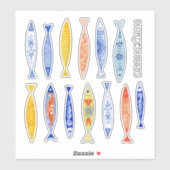 Summer School of Fish Sticker (Vel)