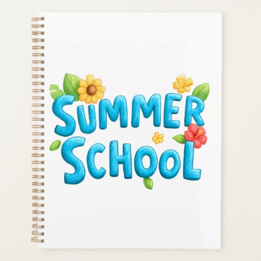 Summer School - Summer School Texte avec fleurs (Devant)