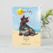 Summer Scottish Terrier Beach Party Invitation (Debout devant)