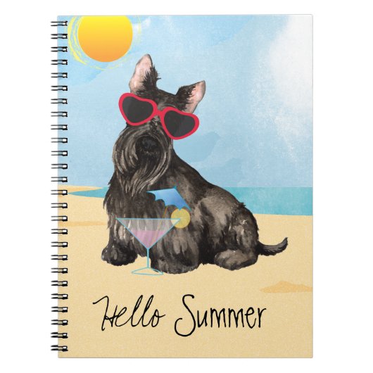 Summer Scottish Terrier Notitieboek (Voorkant)