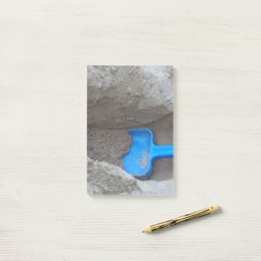 Summer Sea Sand Beach, Shovel Scoop Post-it® Notes (Sur un bureau)