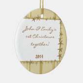 Summer Sea Shells Beach Nom personnalisé Ornement (Droite)