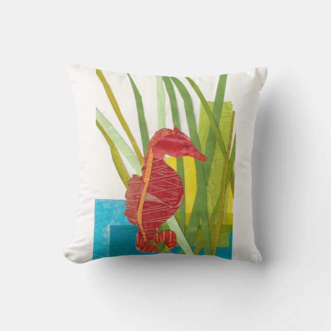 Summer Seahorse Pillow Kussen (Voorkant)