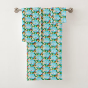 Summer Seaplane Tropical Beach Coastal Bad Handdoek