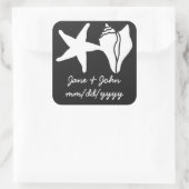 Summer Seashells in Black Sticker (Tas)