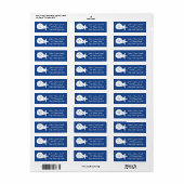 Summer Seashells in Blue Return Address Label (Full Sheet)