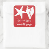 Summer Seashells in Cherry Sticker (Tas)