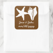 Summer Seashells in Chocolate Sticker (Tas)