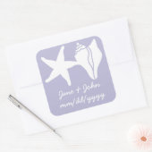 Summer Seashells in Lavender Sticker (Envelop)