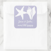 Summer Seashells in Lavender Sticker (Tas)