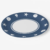 Summer Seashells in Navy Paper Bord (Gekanteld)