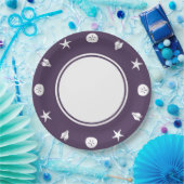 Summer Seashells in Paars Bord (Feest)