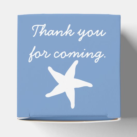 Summer Seashells in Periwinkle Favor Box Bedankdoosjes (Bovenkant)