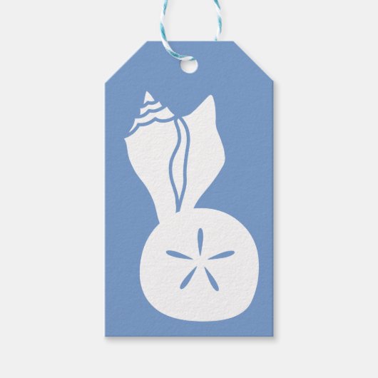 Summer Seashells in Periwinkle Gift Label Cadeaulabel (Voorkant)