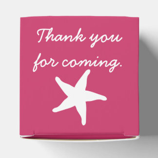 Summer Seashells in Raspberry Favor Box Bedankdoosjes