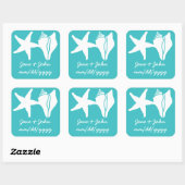 Summer Seashells in Turquoise Sticker (Vel)