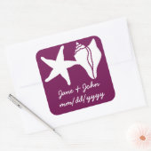Summer Seashells in Wine Sticker (Envelop)