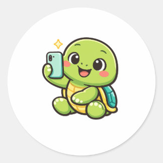 Summer Selfie Ronde Sticker