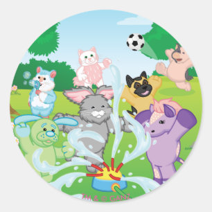 Summer Sensation Sprinkler Ronde Sticker