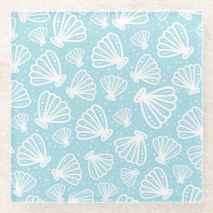 Summer Shell Pattern Glazen Onderzetter