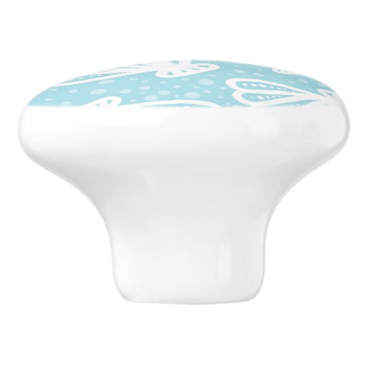 Summer Shell Pattern Keramische Knop (Zijkant)