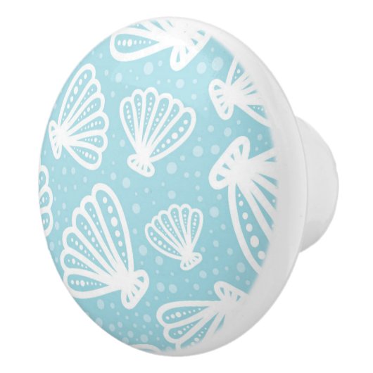 Summer Shell Pattern Keramische Knop (Rechts)