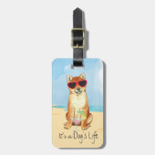 Summer Shiba Inu Bagagelabel (Voorkant verticaal)
