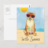Summer Shiba Inu Briefkaart (Voorkant / Achterkant)