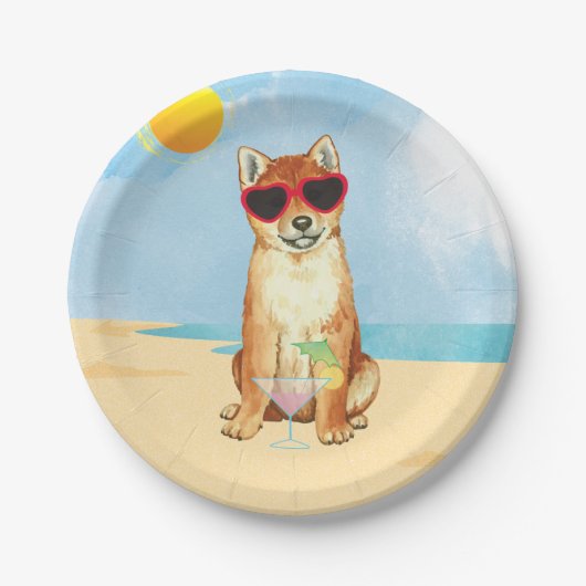 Summer Shiba Inu Papieren Bordje (Voorkant)