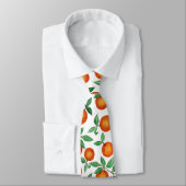 Summer Sinaasappels Citrus Waterverf Fruit Pattern Stropdas (Gebonden)