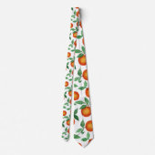 Summer Sinaasappels Citrus Waterverf Fruit Pattern Stropdas (Achterkant)