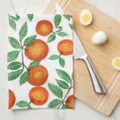 Summer Sinaasappels Citrus Waterverf Fruit Pattern Theedoek (Quarter Fold)