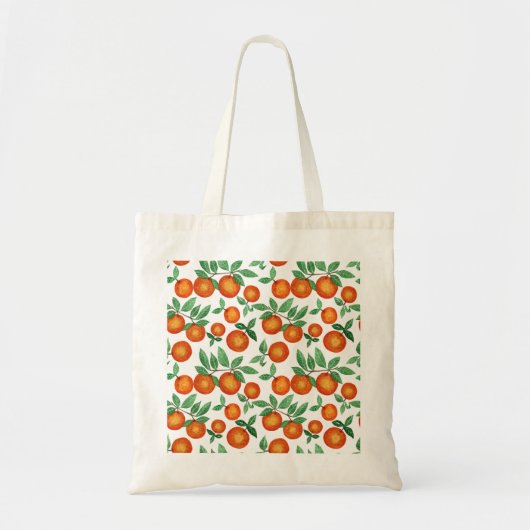 Summer Sinaasappels Citrus Waterverf Fruit Pattern Tote Bag (Voorkant)