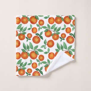 Summer Sinaasappels Citrus Waterverf Fruit Pattern Washandje