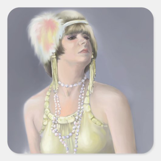 Summer Siren Square Sticker (Voorkant)