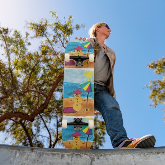 Summer Snowman - Kinder kunst voor CHOC Skateboard (Buiten 1)