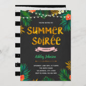 Summer Soiree-uitnodiging Kaart (Voorkant / Achterkant)