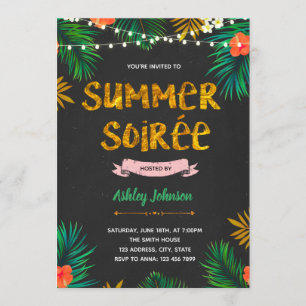Summer Soiree-uitnodiging Kaart