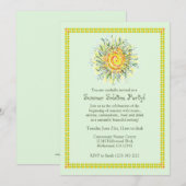 Summer Solstice 2022 Party Invitation Kaart (Voorkant / Achterkant)