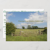 Summer Solstice Gathering Invitation Kaart (Voorkant / Achterkant)