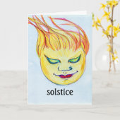 summer solstice kaart (Gele Bloem)