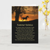 Summer Solstice Mid Summers Eve Oak Tree Horse Kaart (Gele Bloem)