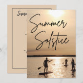 Summer Solstice party Invitation (Devant / Derrière)