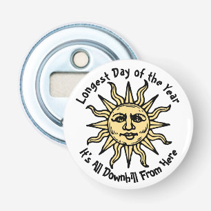 Summer Solstice Poem Button Flesopener