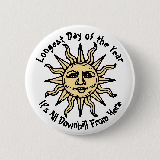 Summer Solstice Poem Ronde Button 5,7 Cm (Voorkant)